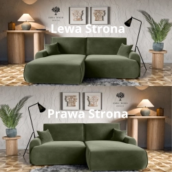 Narożnik z funkcją spania NABOO Tkanina Perla 55